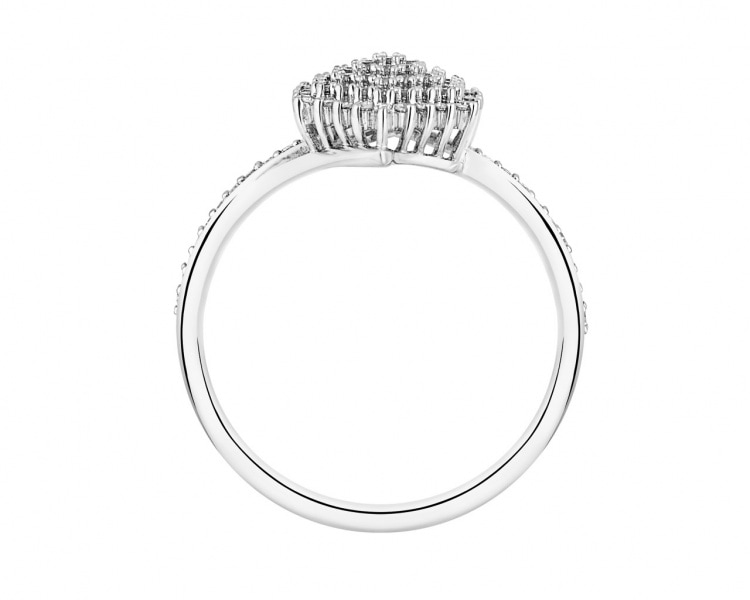 Prsten z bílého zlata s diamanty 0,25 ct - ryzost 585