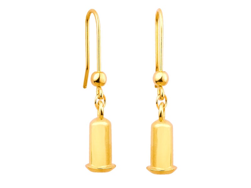 Gold bead earrings
