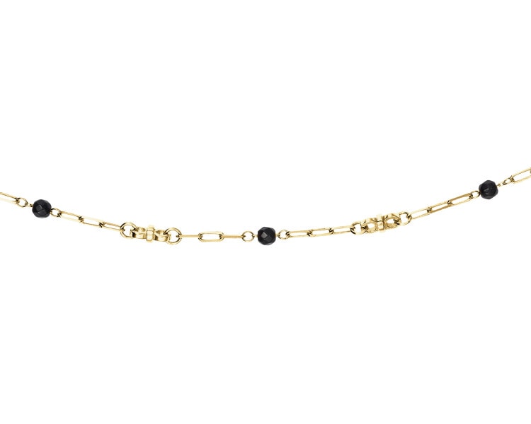 8 K Yellow Gold Bracelet with Cubic Zirconia