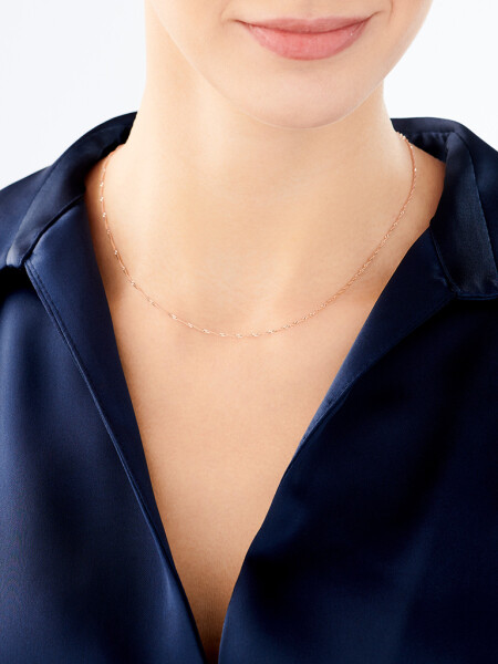 14 K Pink Gold Neck Chain 