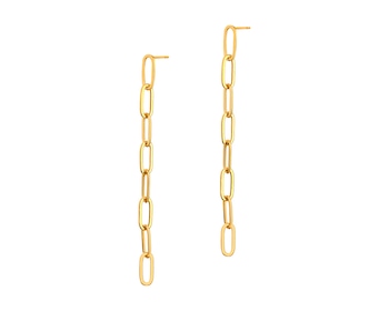 Złote kolczyki - paper clip
