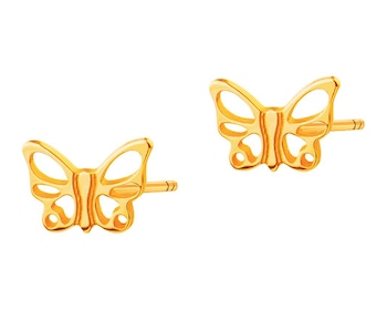 Zlaté náušnice - motýli