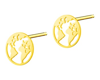 Złote kolczyki - mapy świata
