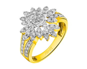 Zlatý prsten s brilianty 0,77 ct - ryzost 585