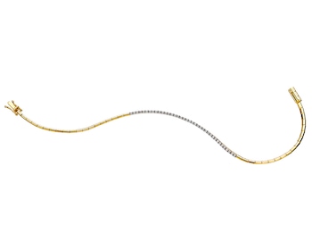 Yellow Gold Diamond Bracelet 0,26 ct - fineness 14 K