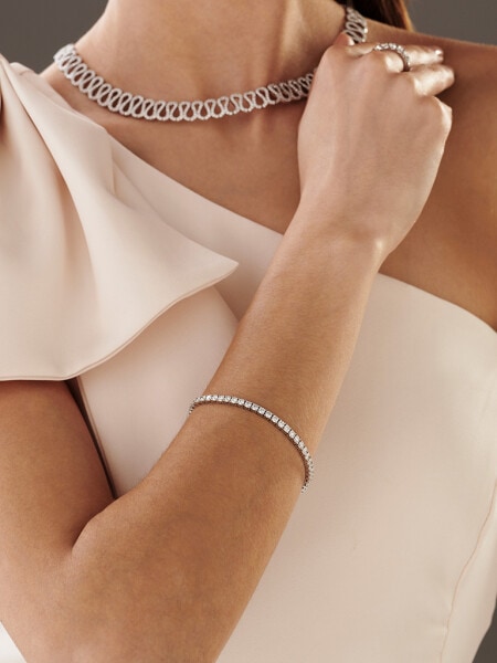 White gold bracelet with brilliants 5,83 ct - fineness 14 K