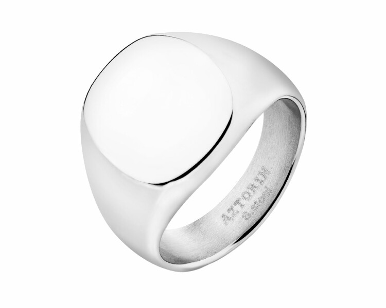 Signet ring made of noble steel