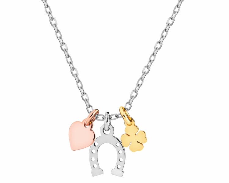 Rhodium Plated Silver, Gold Plated Silver, Rose Gold Plated Silver Necklace 