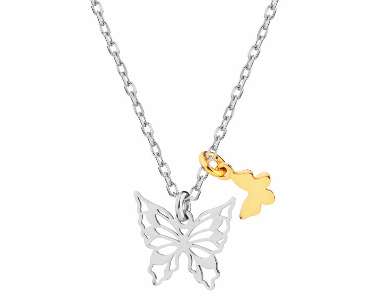 Stříbrný náhrdelník - motýli
