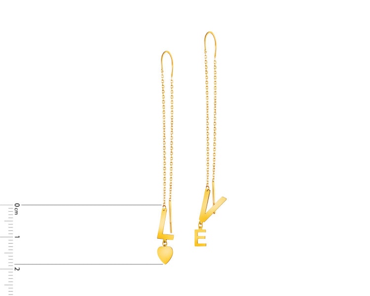 8 K Yellow Gold Dangling Earring