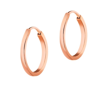 9 K Pink Gold Earrings 