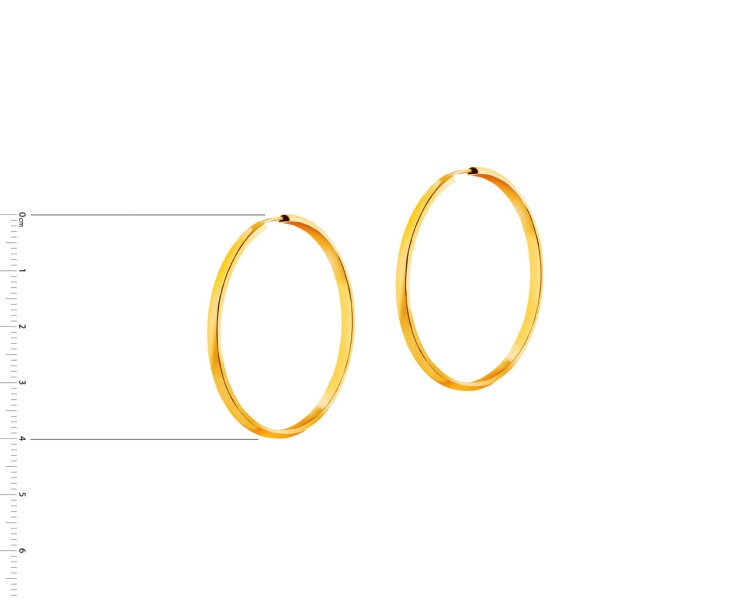 Zlaté náušnice - kruhy, 40 mm
