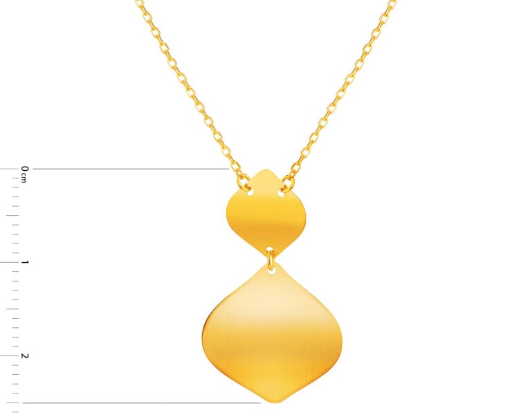 9 K Rhodium-Plated Yellow Gold Necklace