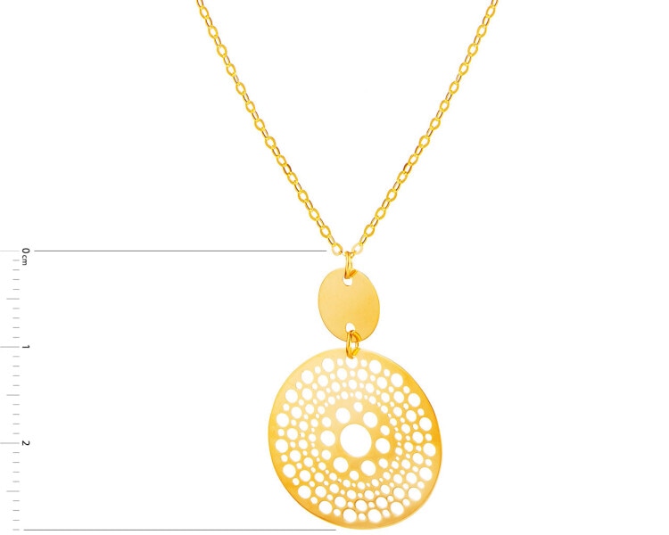 Zlatý náhrdelník, anker - kruh, rozeta