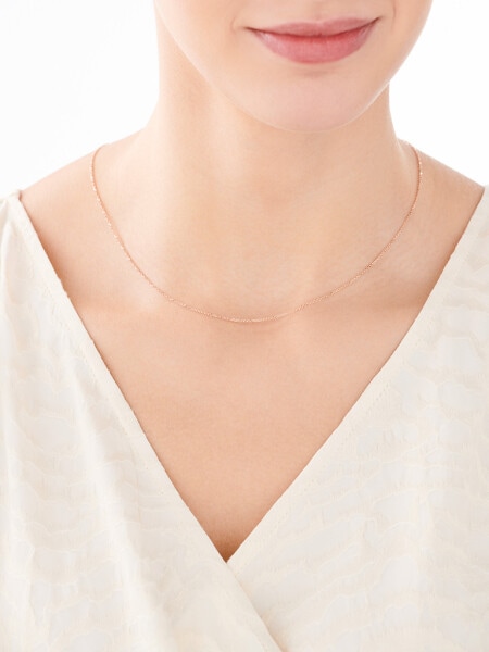 14 K Pink Gold Neck Chain