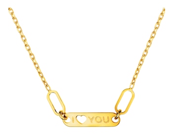 Zlatý náhrdelník, anker - I love you