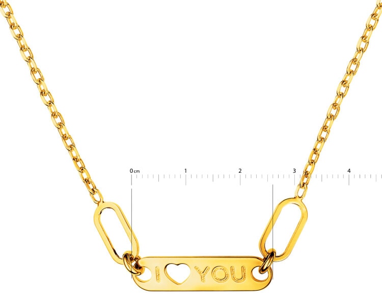 Zlatý náhrdelník, anker - I love you