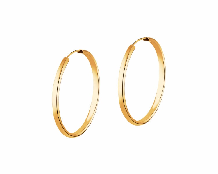 Gold hoop earrings - 29 mm