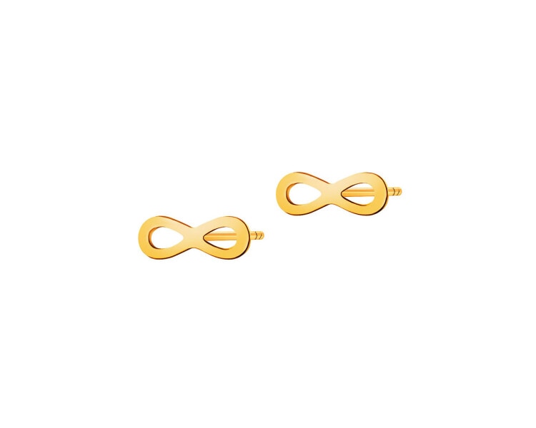 Gold earrings - infinity