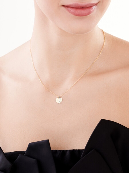 Pozlacený stříbrný náhrdelník - srdce, nekonečno