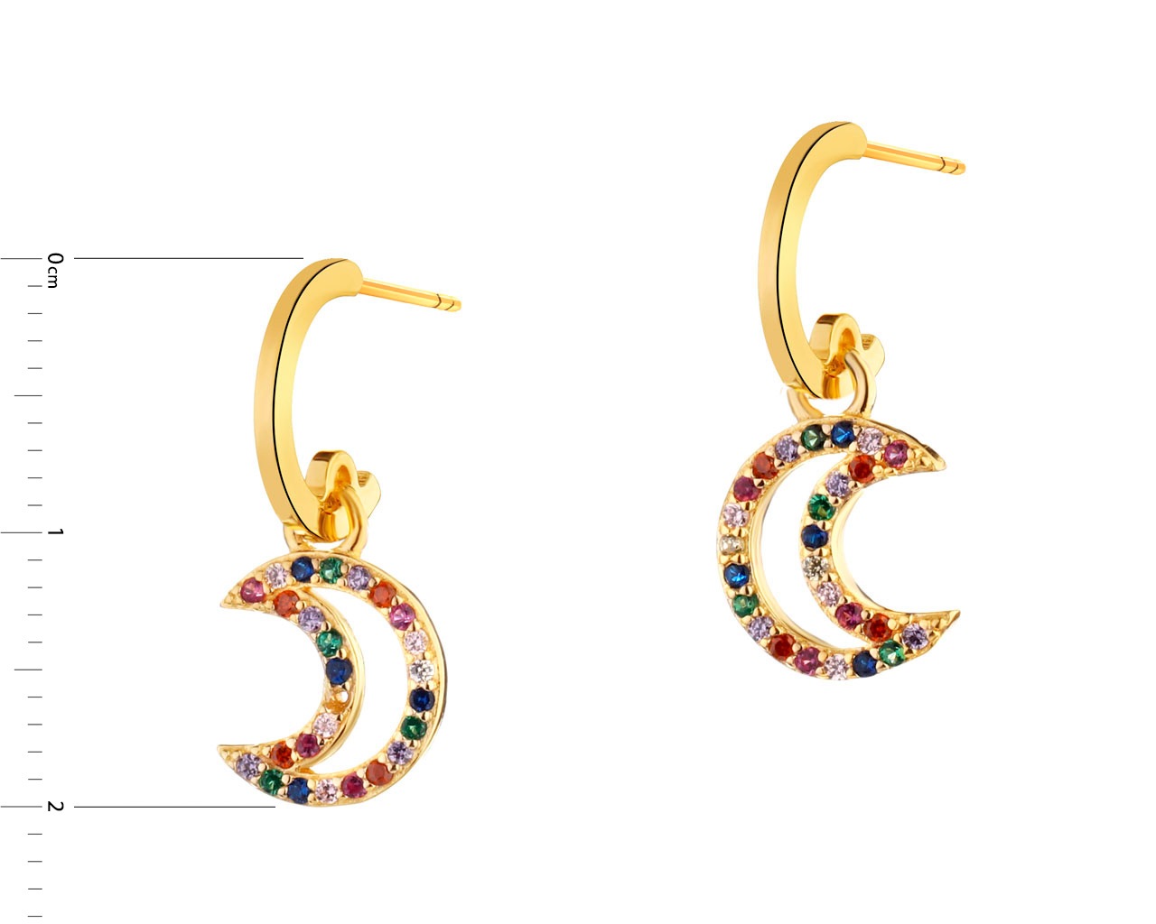 Multi-Tone Gold Plated Cubic Zirconia Long Dangle Drop Earrings – Luxury Women's Jewelry