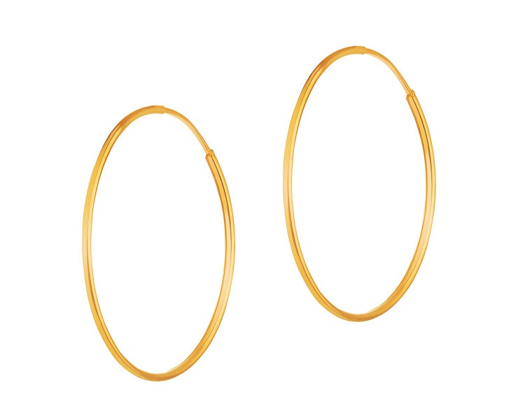 Zlaté náušnice - kroužky, 21 mm