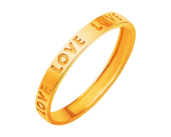 Złoty pierścionek - love