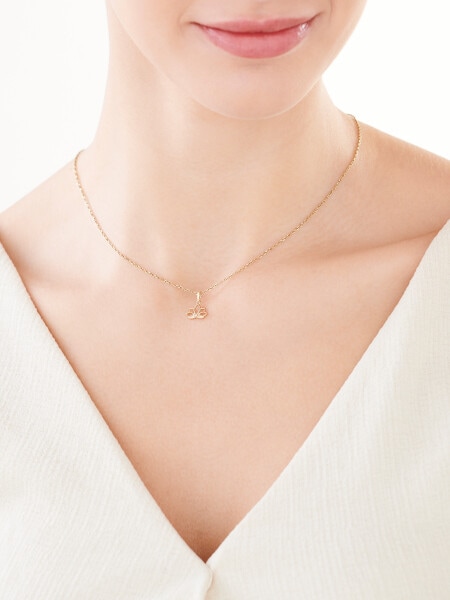 14 K Yellow Gold Pendant with Cubic Zirconia
