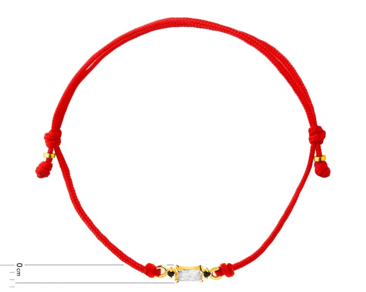 8 K Yellow Gold Bracelet with Cubic Zirconia
