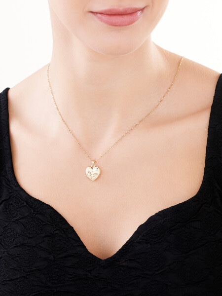 9 K Rhodium-Plated Yellow Gold Pendant