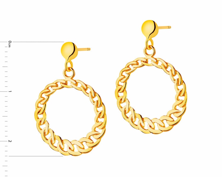 9 K Yellow Gold Earrings 