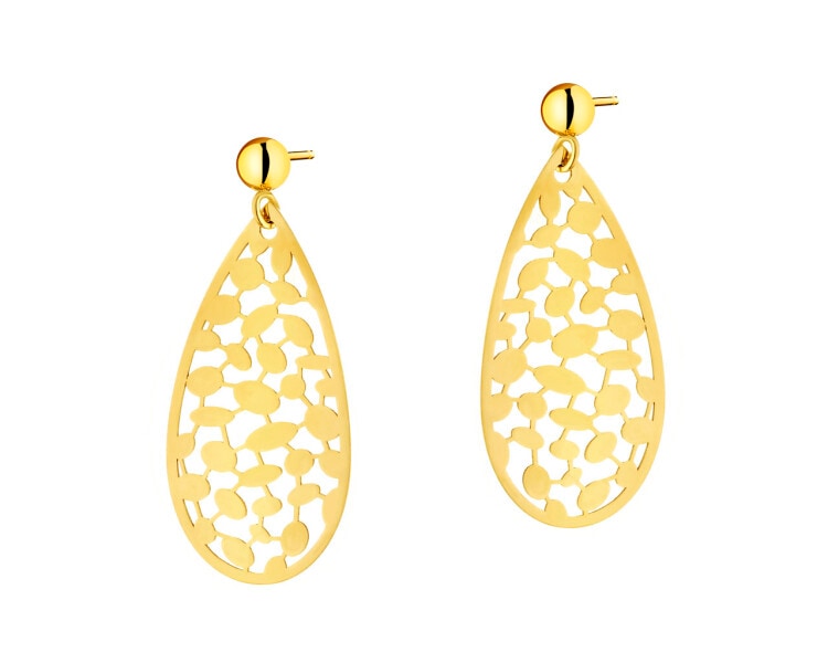 8 K Yellow Gold Dangling Earring 