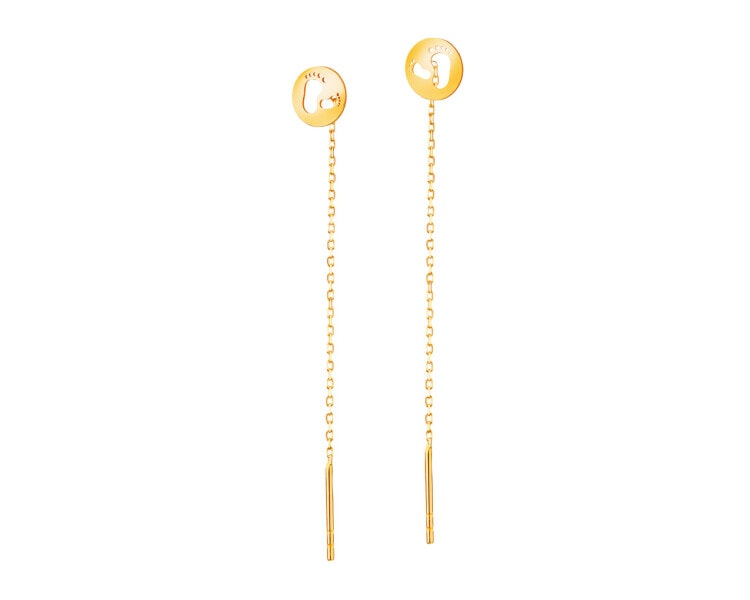 8 K Yellow Gold Dangling Earring 