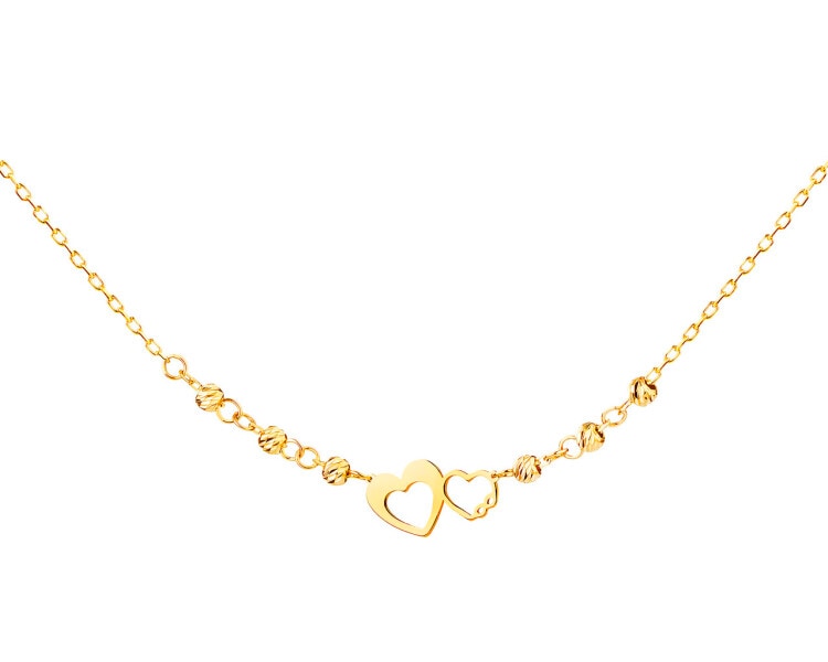 Zlatý náhrdelník, anker - srdce, nekonečno