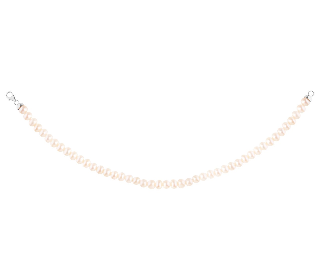 Bransoletka z elementami z białego złota - perły