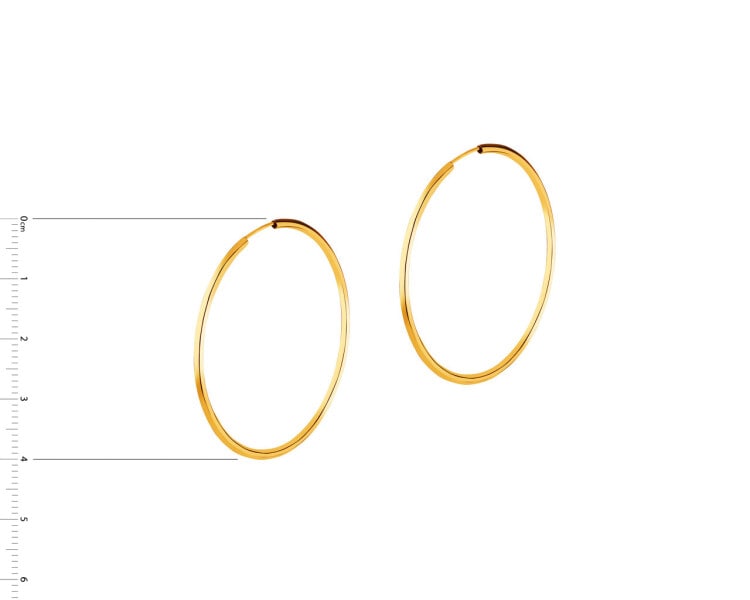 Zlaté náušnice - kruhy, 40 mm