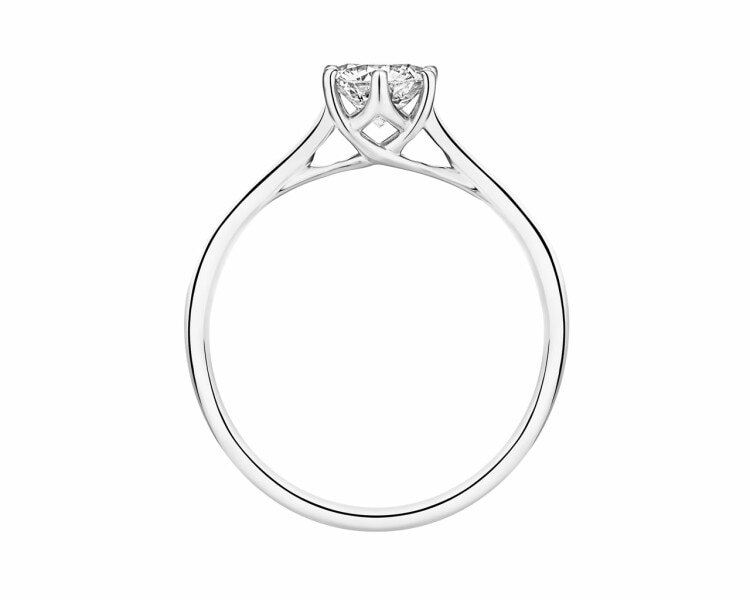 Prsten z bílého zlata s briliantem 0,50 ct - ryzost 585