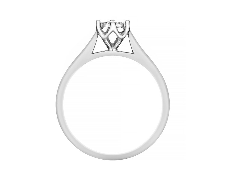 Prsten z bílého zlata s briliantem - 0,08 ct - ryzost 585