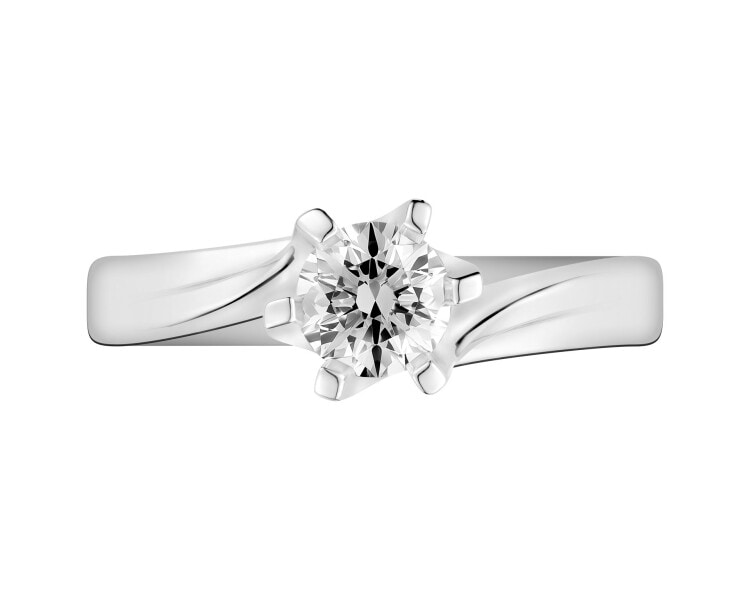 Prsten z bílého zlata s briliantem - SI1/H - 0,44 ct - ryzost 585