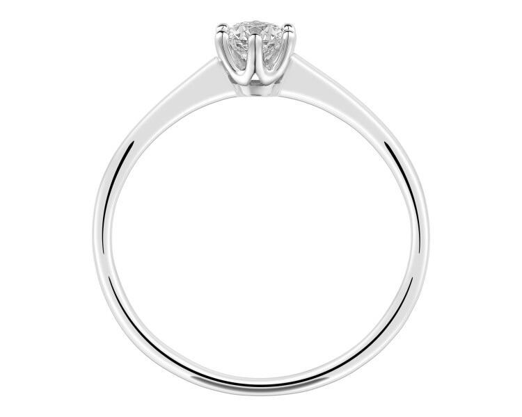 White Gold Diamond Ring - 0,23 ct - fineness 18 K