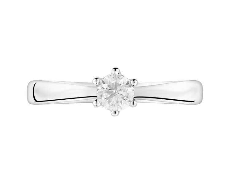 White Gold Diamond Ring - 0,23 ct - fineness 18 K