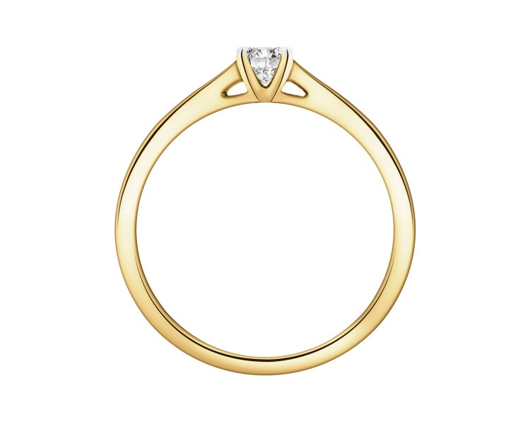 Zlatý prsten s diamantem 0,19 ct - ryzost 585