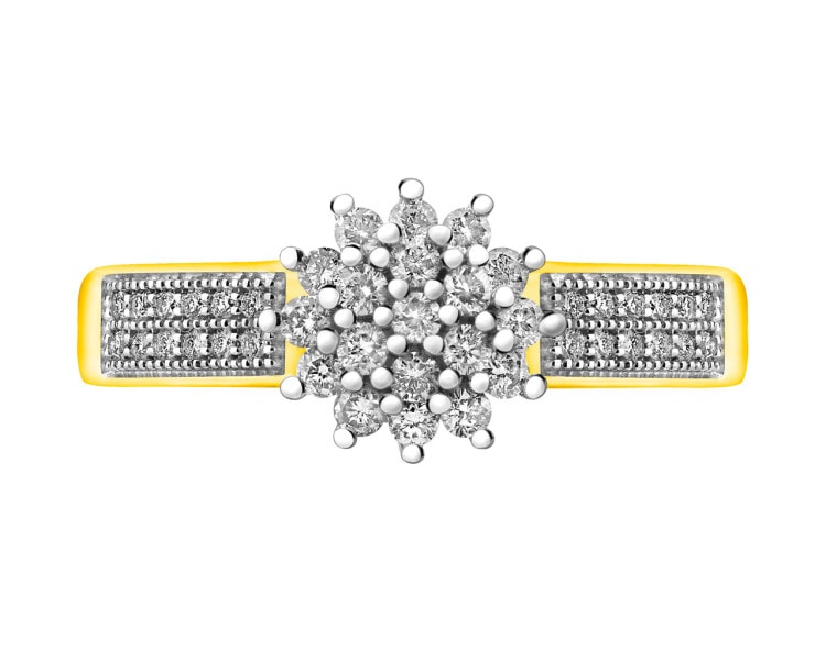 Zlatý prsten s diamanty 0,50 ct - ryzost 585