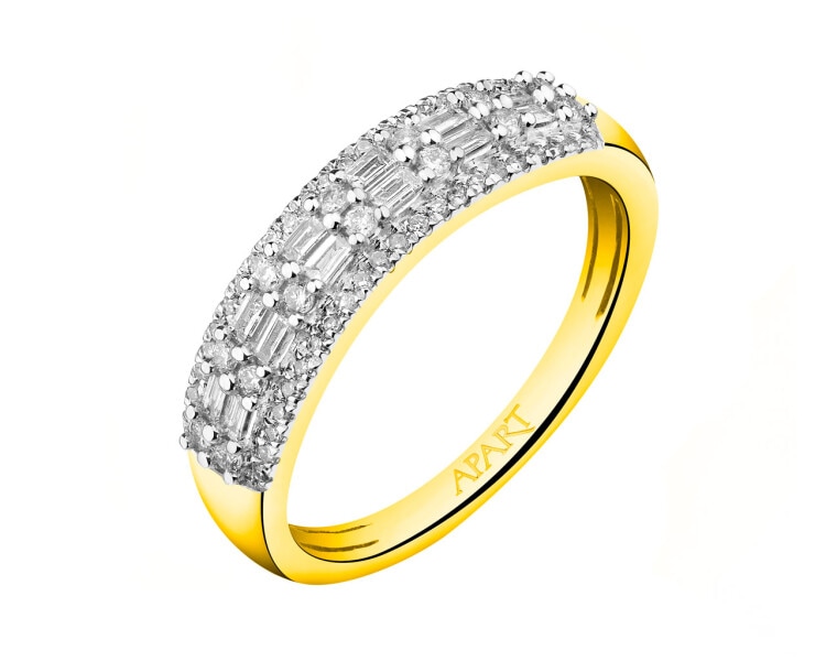 Zlatý prsten s diamanty 0,33 ct - ryzost 585