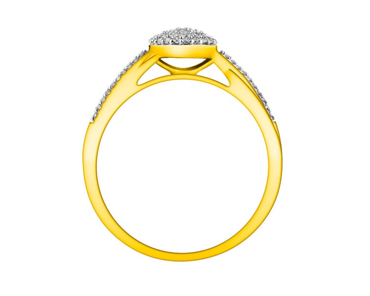 Zlatý prsten s brilianty 0,15 ct - ryzost 585