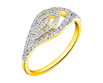 Zlatý prsten s brilianty 0,29 ct - ryzost 585