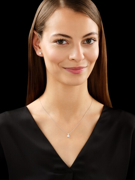 Náušnice z bílého zlata s diamanty - 1,00 ct - ryzost 585