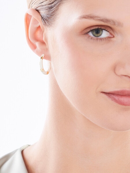 Gold-Plated Brass, Gold-Plated Silver Hoop Earring