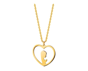 Zlatý náhrdelník s podobiznou Matky Boží, anker