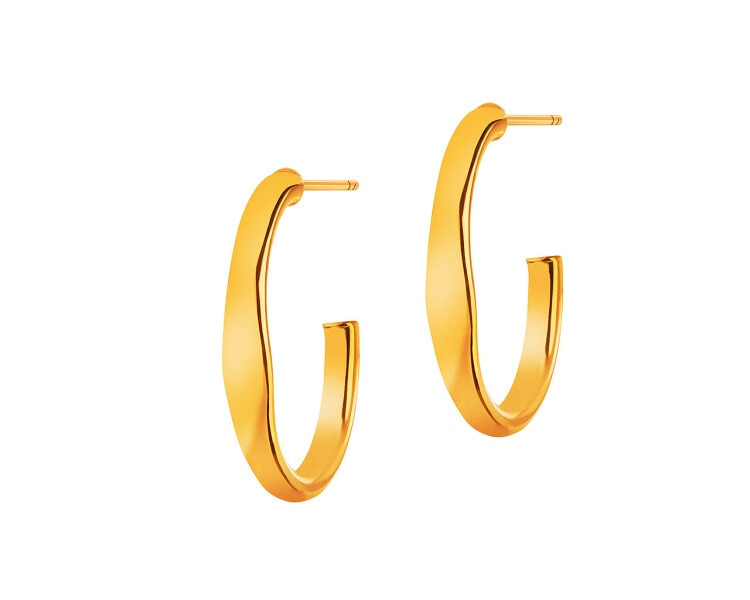 Zlaté náušnice - kroužky, 18 mm
